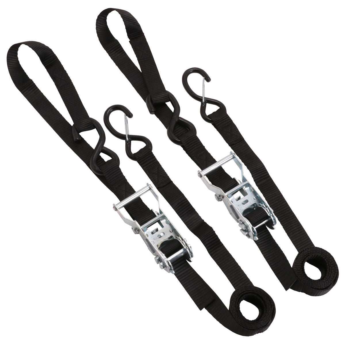 DRC T2 Ratchet Tie Down - Pair - Black