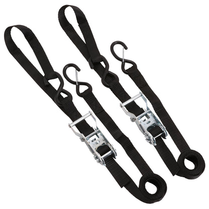 DRC T2 Ratchet Tie Down - Pair - Black
