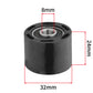 DRC 32mm Motorcycle Chain Roller - Black