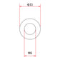 DRC M6 x 11mm Aluminum Gasket Washer - 5 Pack