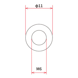 DRC M6 x 11mm Aluminum Gasket Washer - 5 Pack