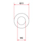 DRC M6 x 11mm Aluminum Gasket Washer - 5 Pack