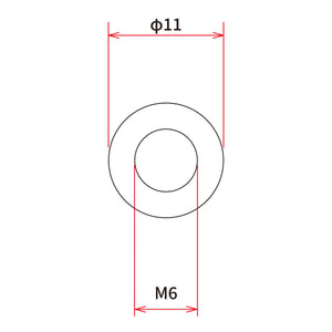 DRC M6 x 11mm Aluminum Gasket Washer - 5 Pack
