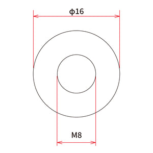 DRC M8 x 16mm Aluminum Gasket Washer - 5 Pack