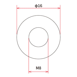 DRC M8 x 16mm Aluminum Gasket Washer - 5 Pack