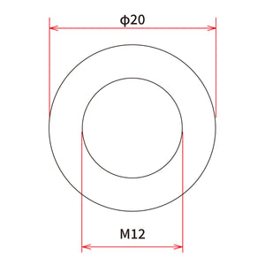 DRC M12x 20mm Aluminum Gasket Washer - 5 Pack