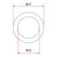 DRC M12 x 17mm Aluminum Gasket Washer - 5 Pack