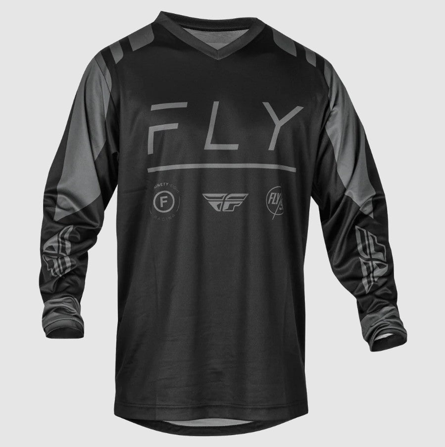Fly Adult Small F16 MX Jersey - Black / Charcoal