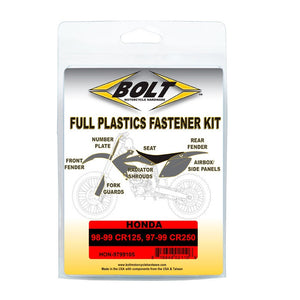 BOLT Plastics Fastener Bolt Kit - Honda CR125R 98-99 CR250R 97-99