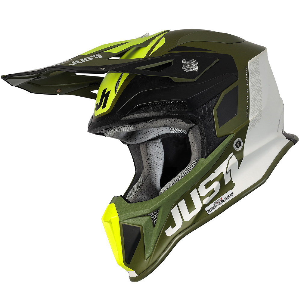 Just1 J18 Adult MIPS MX Helmet - Pulsar Army Green/Black