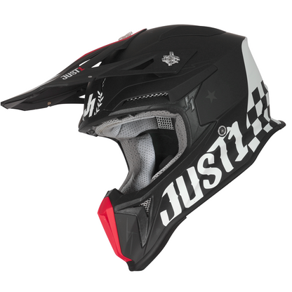 Just1 J18 Adult MIPS MX Helmet - Old School Black