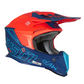 Just1 J18 Adult MIPS MX Helmet - Vertigo Matt Blue White Orange