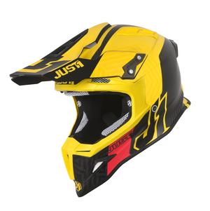 Just1 J12 Adult MX Helmet - Syncro Carbon Matt Yellow