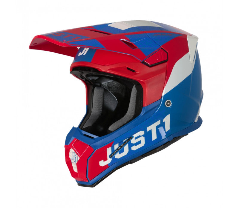 Just1 J22 Youth MX Helmet - Carbon Adrenaline Red/Blue