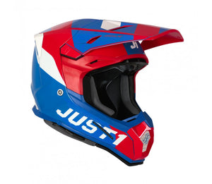 Just1 J22 Youth MX Helmet - Carbon Adrenaline Red/Blue