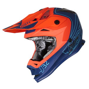 Just1 J32 Youth MX Helmet - Vertigo Blue/Orange