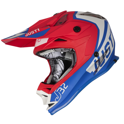 Just1 J32 Youth MX Helmet - Vertigo Blue/White/Red