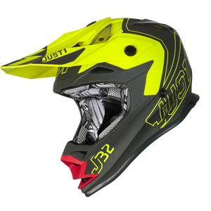 Just1 J32 Youth MX Helmet - Vertigo Grey/Yellow