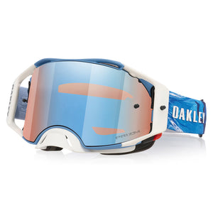 Oakley AirBrake Adult MX Goggles - Sexton Signature Matte White - Prizm Sapphire Lens