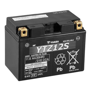 Yuasa YTZ12S Factory Sealed Battery – 210cca