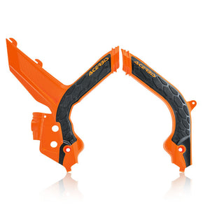 Acerbis X-Grip Frame Guards - KTM 125-450 19-22 - Orange/Black