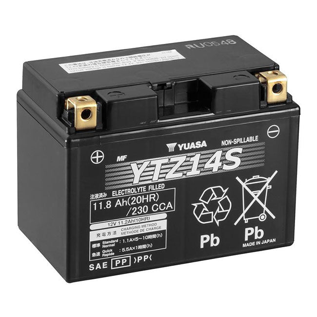 Yuasa YTZ14S Factory Sealed Battery – 230cca