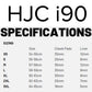 HJC i90 Flip Front Helmet - Davan MC10SF - Small