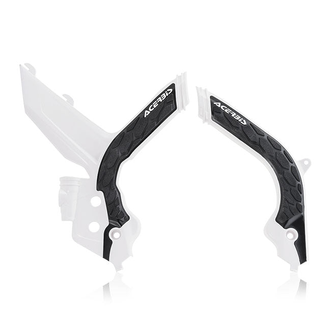 Acerbis X-Grip Frame Guards - GasGas Husqvarna KTM 50cc 17-23 - White/Black