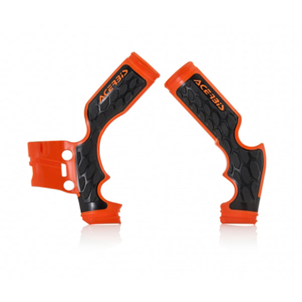 Acerbis X-Grip Frame Guards - GasGas Husqvarna KTM 65 14-23 - Orange/Black