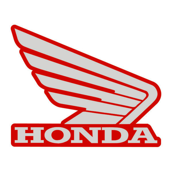 Honda Wing R/H Tank Sticker 133mm Red/Silver