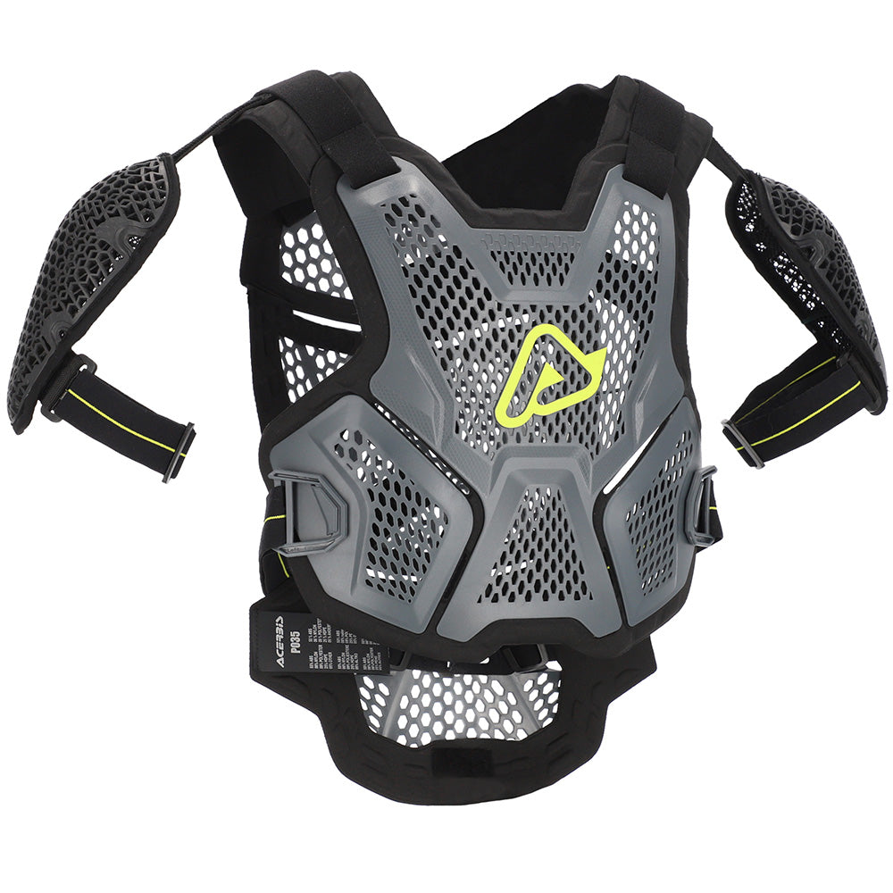 Acerbis P035 S MX Adult Body Armour - Grey/Fluro