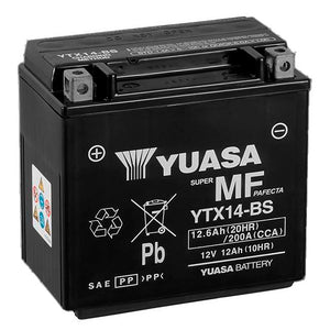 Yuasa YTX14-BS Factory Sealed Battery – 200cca