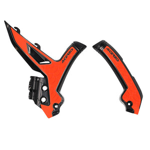 Acerbis X-Grip Frame Guards - KTM 125-500 23-26 - Black/Orange