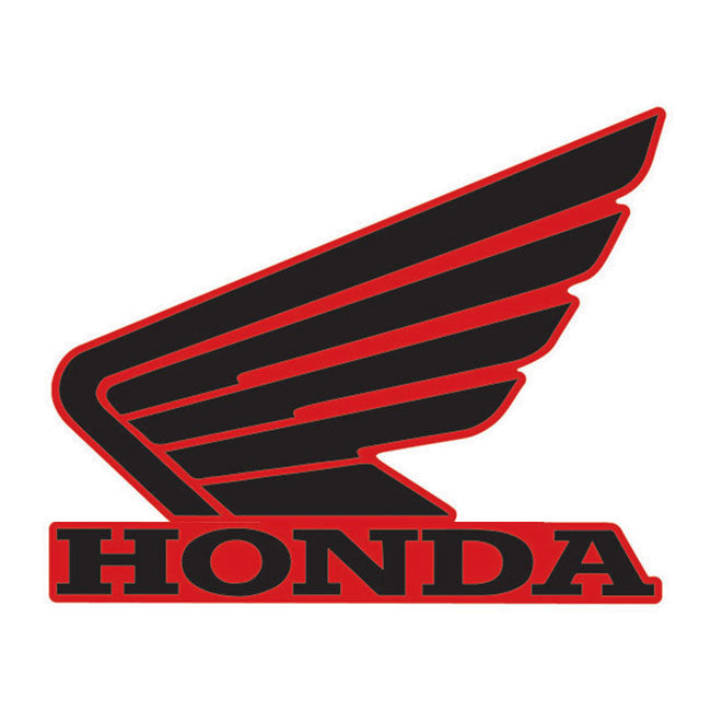 Honda Wing L/H Tank Sticker 107mm Red/Black
