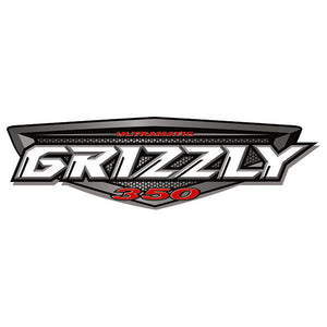 Yamaha 350 Grizzly R/H L/H 280mm Tank Sticker Red/Blk/Sil