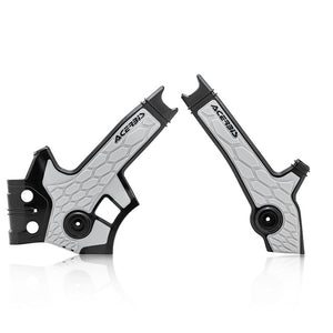 Acerbis X-Grip Frame Guards - Suzuki DR650 96-21 - Grey/Black