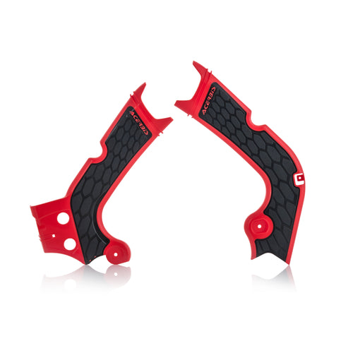 Acerbis X-Grip Frame Guards - Honda CRF 17-19 - Black/Red