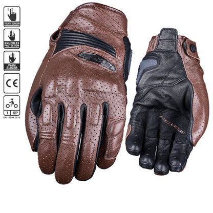 Five SportCity Evo Leather Gloves - Brown - 3XL