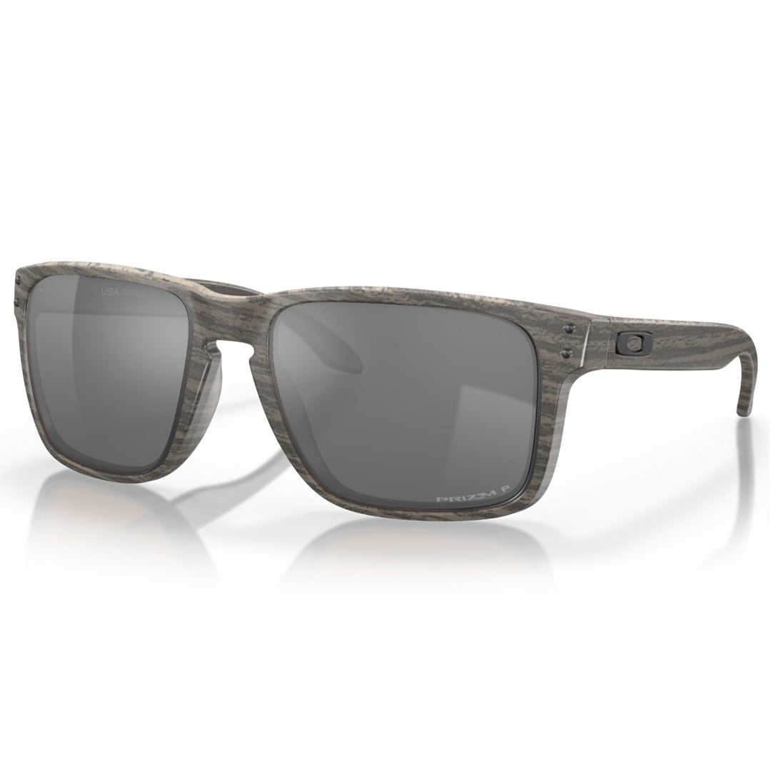 Oakley Holbrook XL Sunglasses – Woodgrain – Prizm Black Polarized Lens