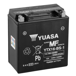 Yuasa YTX16-BS-1 Factory Sealed Battery – 230cca