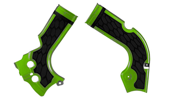 Acerbis X-Grip Frame Guards - Kawasaki KXF450 12-15 - Black/Green