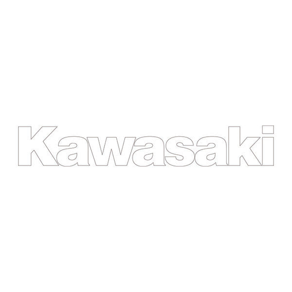 Kawasaki Side Logo White Sticker
