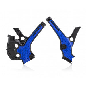 Acerbis X-Grip Frame Guards - Yamaha YZ65 19-26 - Black/Blue
