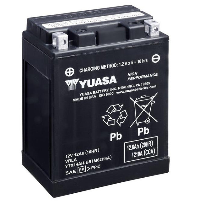 Yuasa YTX14AH-BS Factory Sealed Battery – 210cca