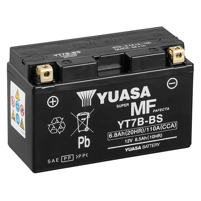 Yuasa YT7B-BS Factory Sealed Battery – 110cca
