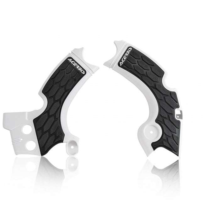Acerbis X-Grip Frame Guards - Kawasaki KX250F 15-20 - White/Black