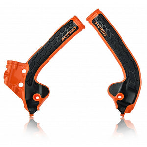 Acerbis X-Grip Frame Guards - GasGas Husqvarna KTM 85 - 18-24 - Orange/Black