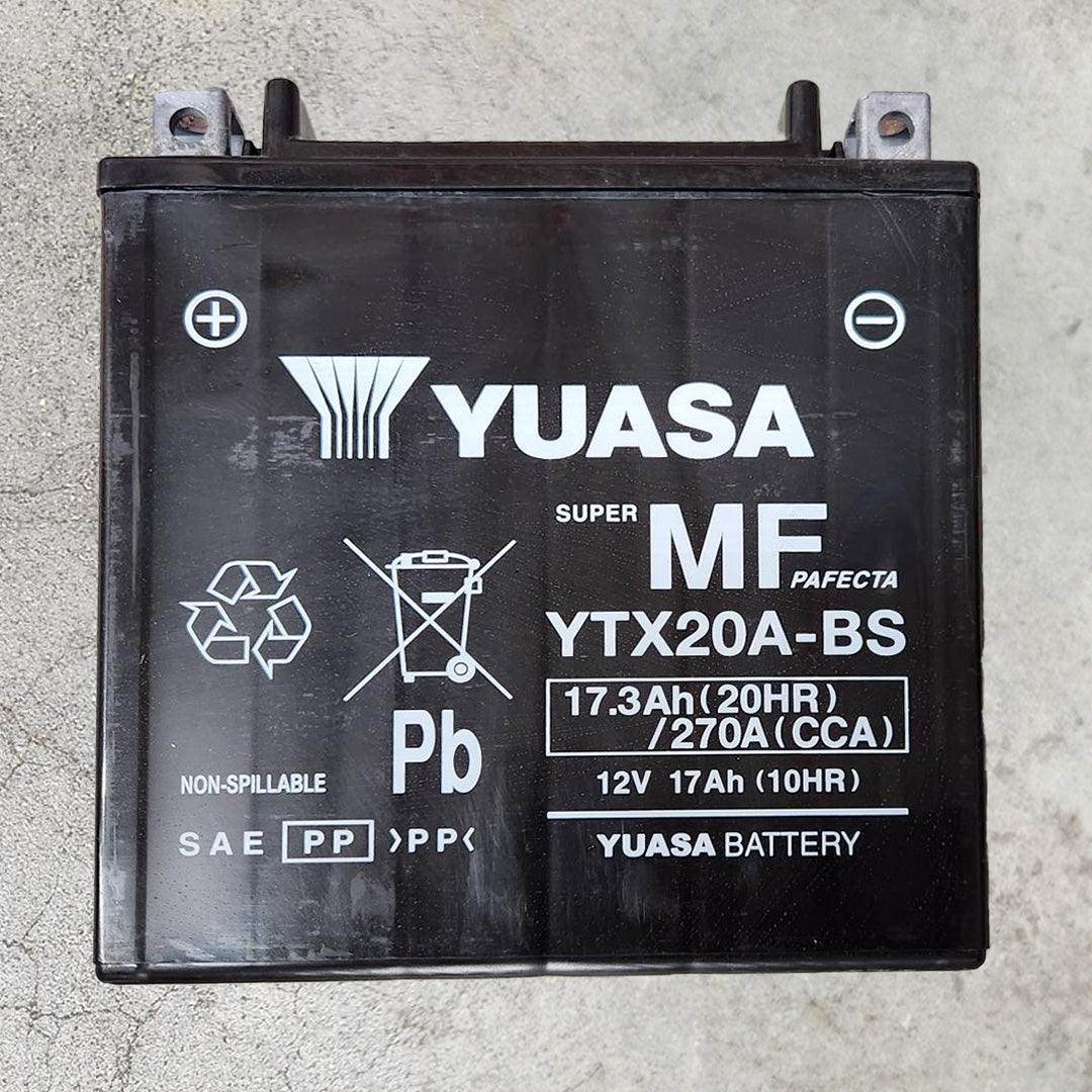 Yuasa YTX20A-BS Factory Sealed Battery – 270cca