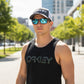 Oakley Drop Point Sunglasses – Matte Dark Grey – Prizm Sapphire Lens