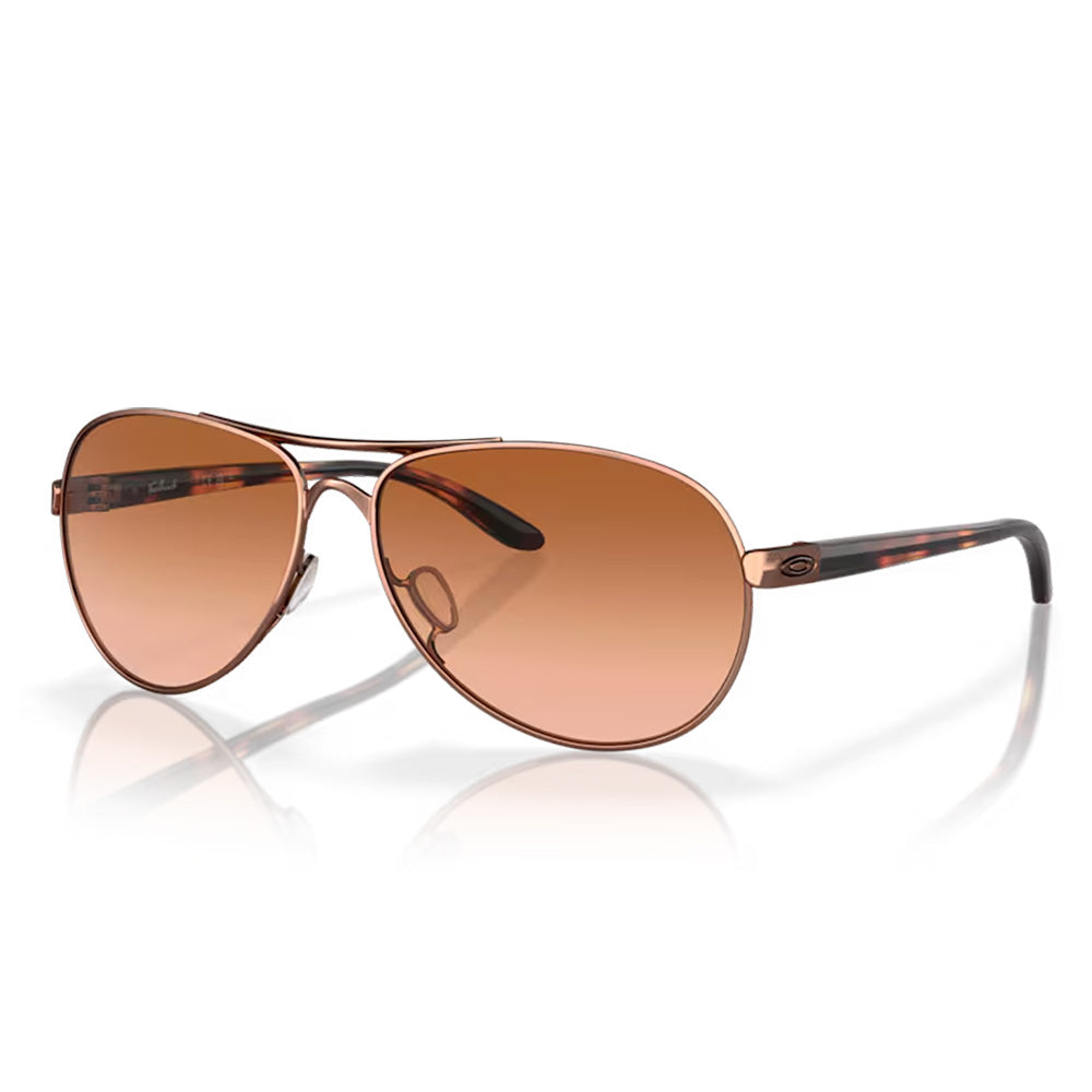 Oakley Feedback Women’s Sunglasses – Rose Gold – VR50 Brown Gradient Lens